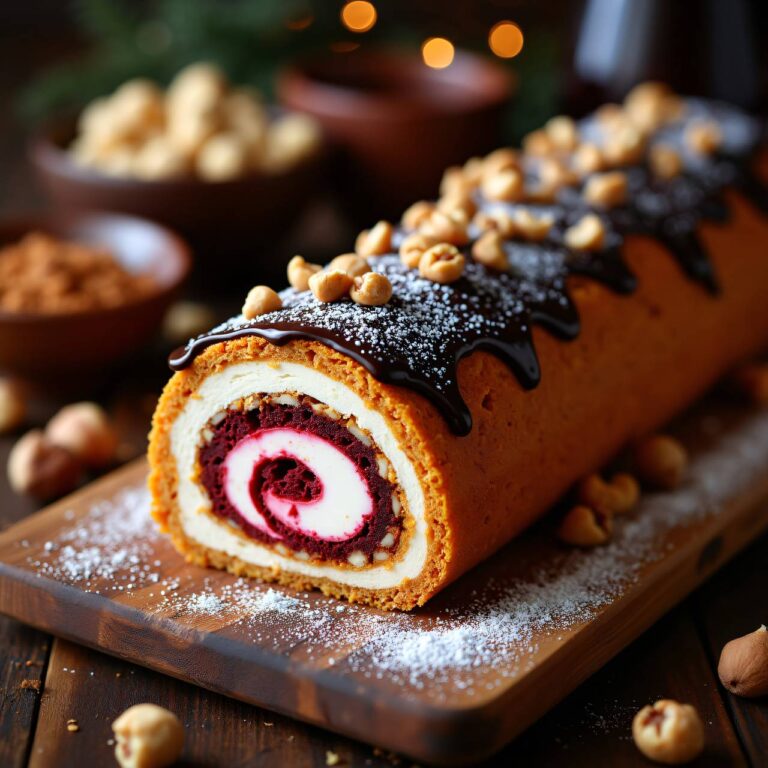 Glühwein-Nussrolle Rezept