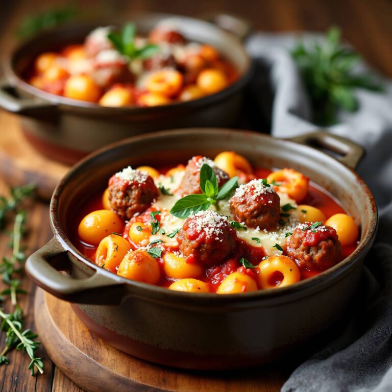 Gnocchi-Auflauf mit Hackfleischbällchen Rezept