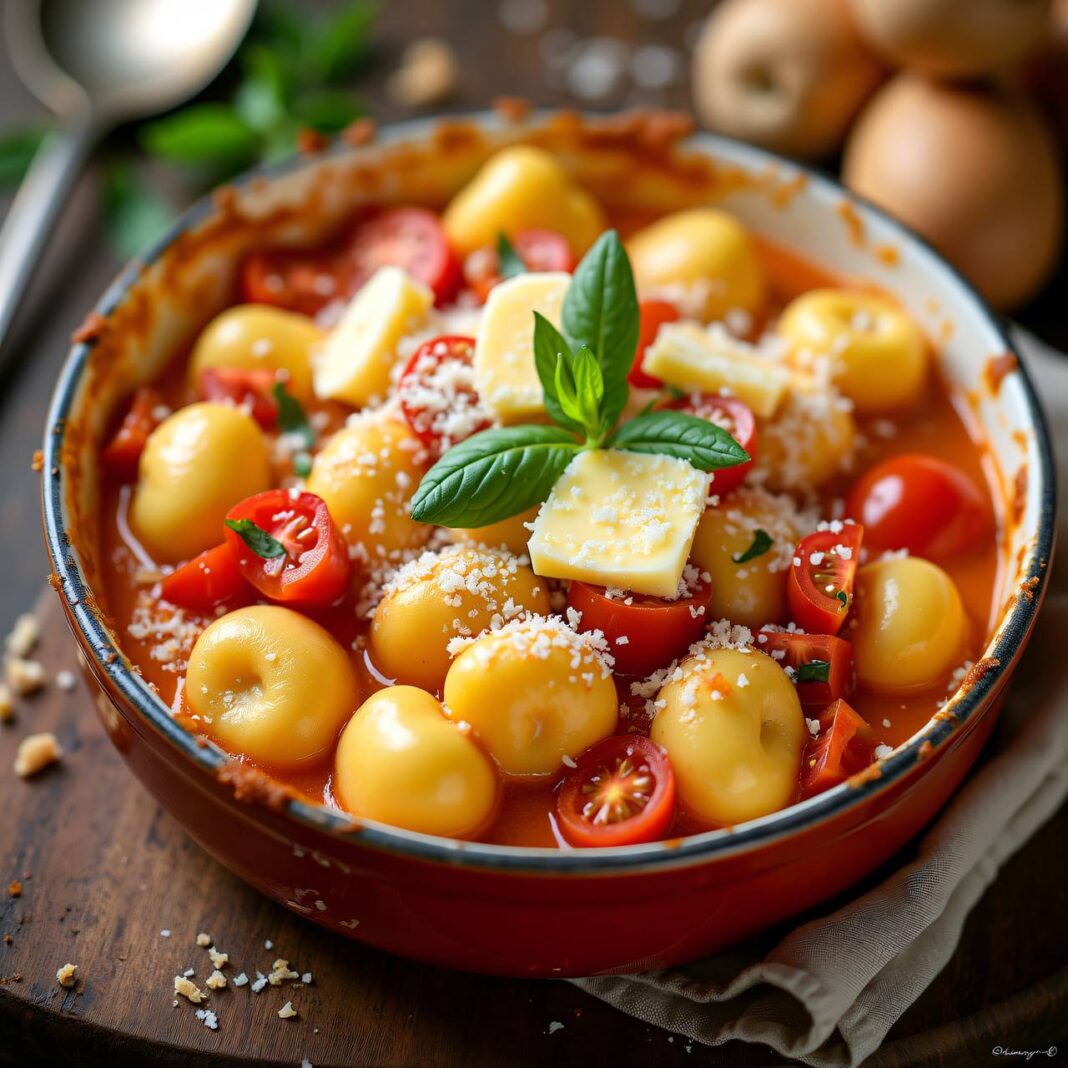 Gnocchi-Auflauf mit Tomaten und Käse Rezept Gnocchi-Auflauf mit Tomaten und Käse Rezept