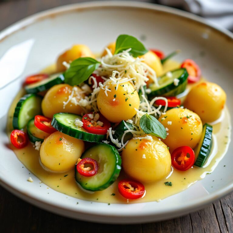 Gnocchi mit Gurkengemüse Rezept