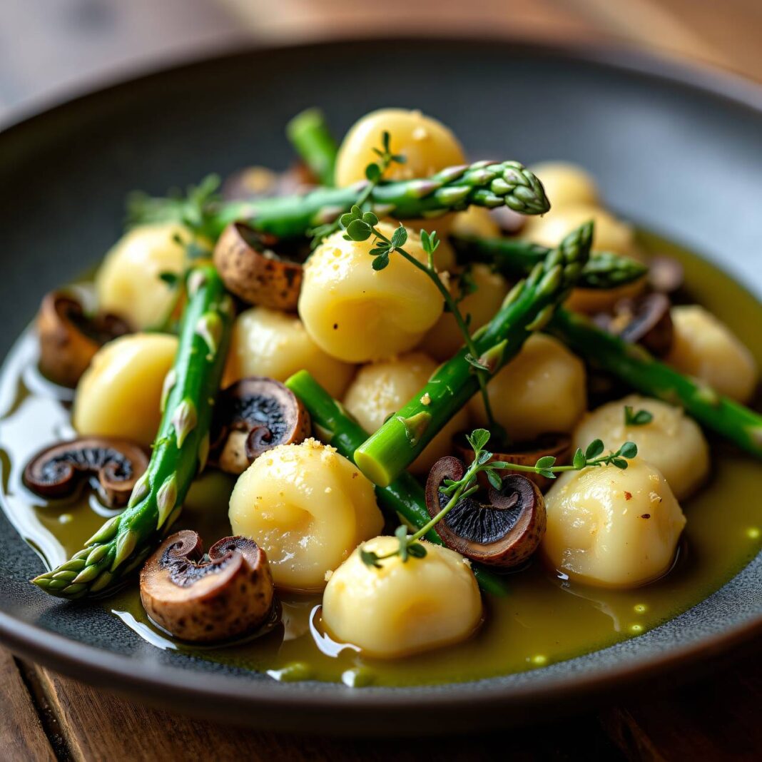 Gnocchi mit Spargeln und Morcheln Rezept Gnocchi mit Spargeln und Morcheln Rezept