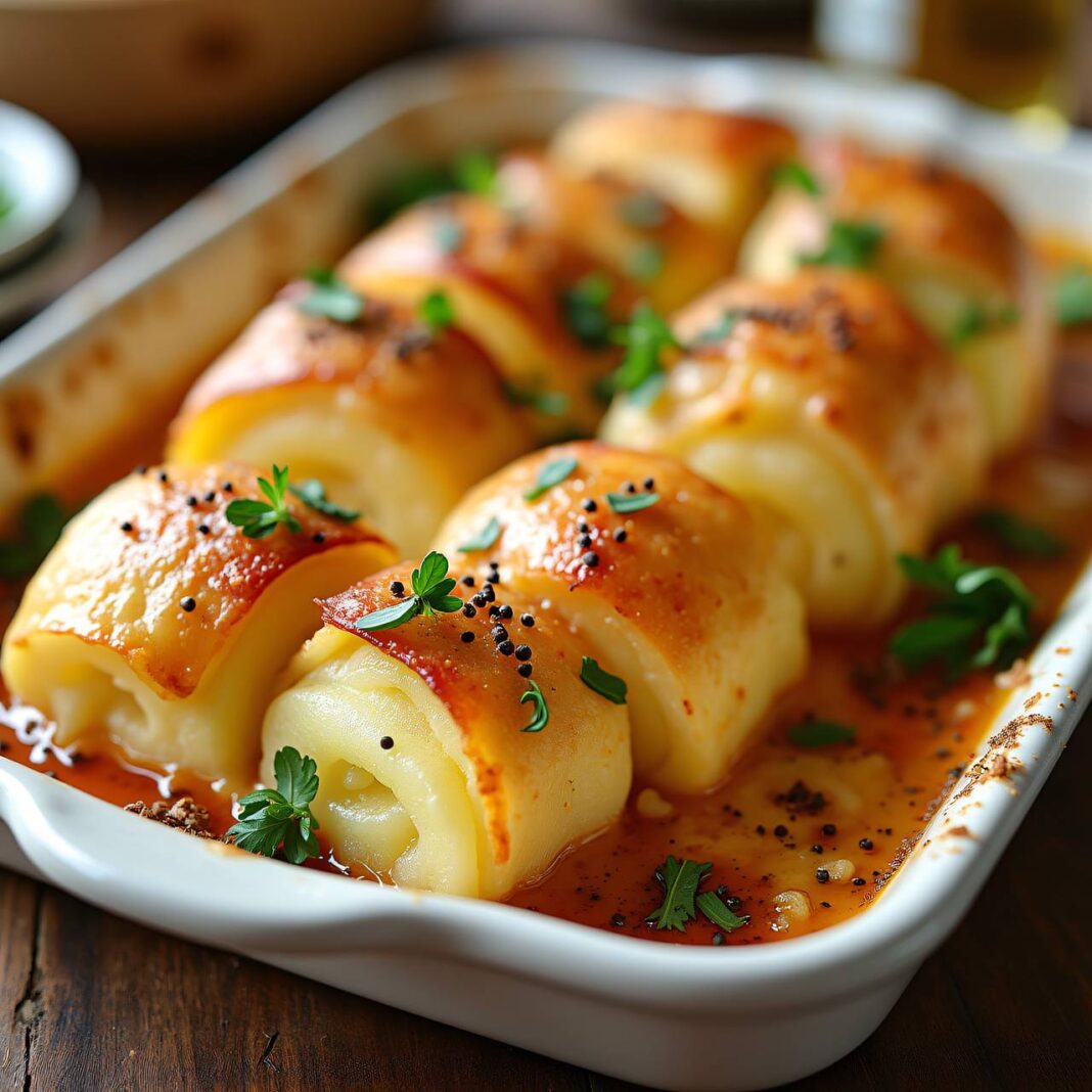 Gratinierte Kartoffel-Kohlrabi-Schinkenrollen Rezept Gratinierte Kartoffel-Kohlrabi-Schinkenrollen Rezept