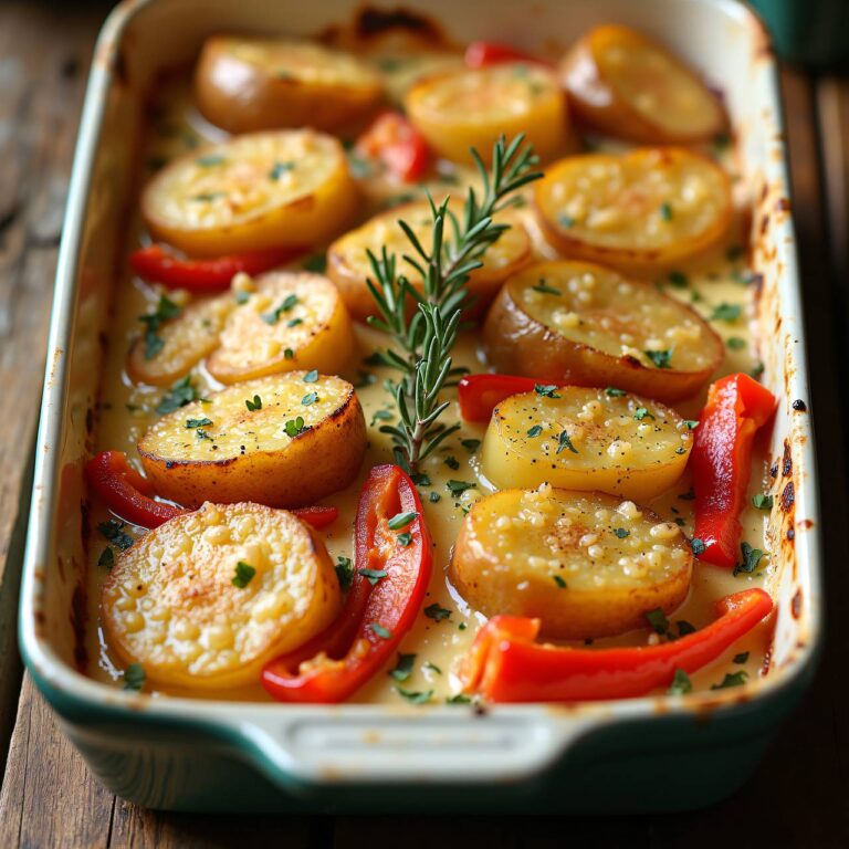 Gratinierte Rohrkartoffeln mit Paprika Rezept