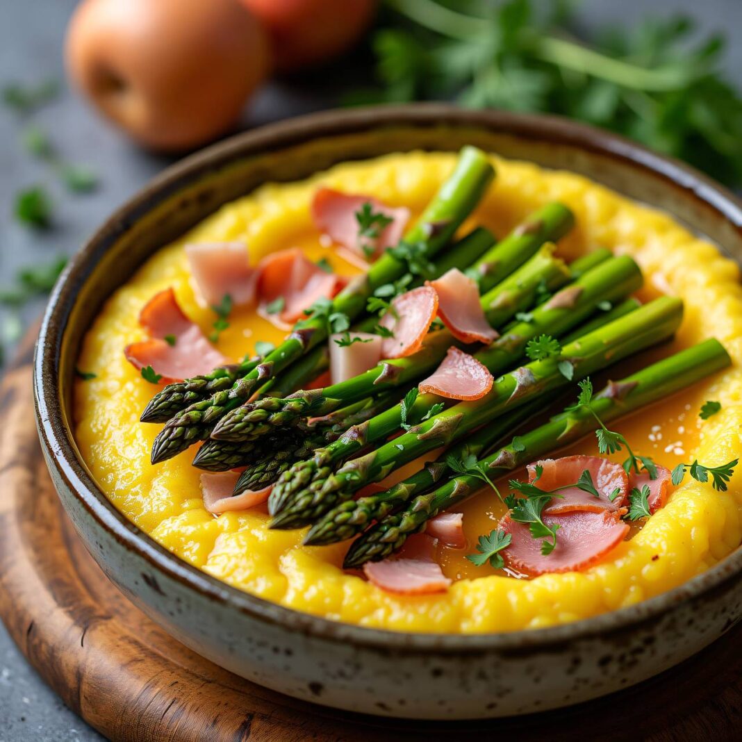 Gratinierte Spargelpolenta Rezept Gratinierte Spargelpolenta Rezept