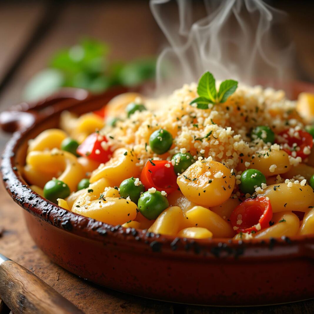 Griess-Spätzli mit Erbsen und Paprika Rezept Griess-Spätzli mit Erbsen und Paprika Rezept