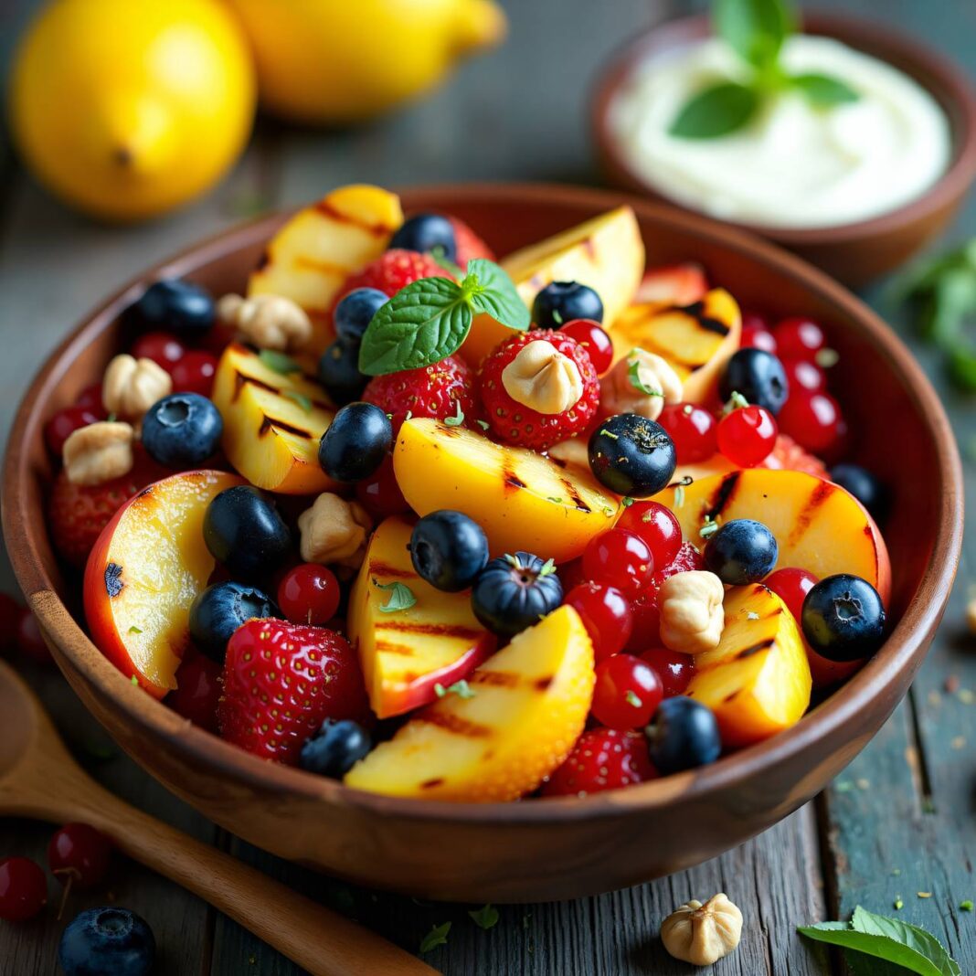 Grillierter Fruchtsalat Rezept Grillierter Fruchtsalat Rezept