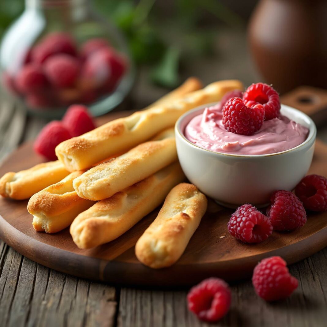 Grissini mit Himbeerquark Rezept Grissini mit Himbeerquark Rezept