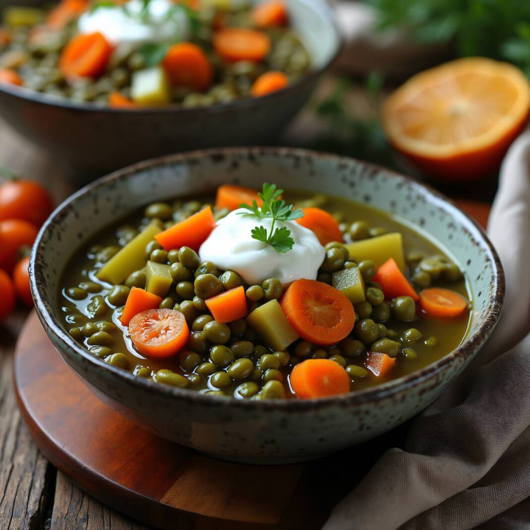 Grüne-Linsen-Eintopf mit Gemüse und Wurst Rezept Grüne-Linsen-Eintopf mit Gemüse und Wurst Rezept