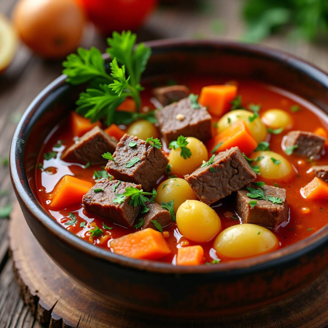 Gulaschsuppe mit Steinpilzen Rezept Gulaschsuppe mit Steinpilzen Rezept