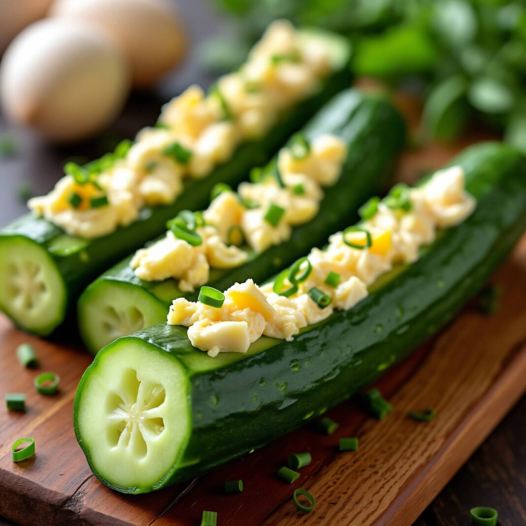Gurken mit Eierfüllung Rezept Gurken mit Eierfüllung Rezept