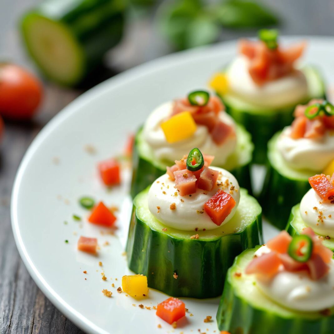 Gurken-Ricotta-Hütchen Rezept Gurken-Ricotta-Hütchen Rezept