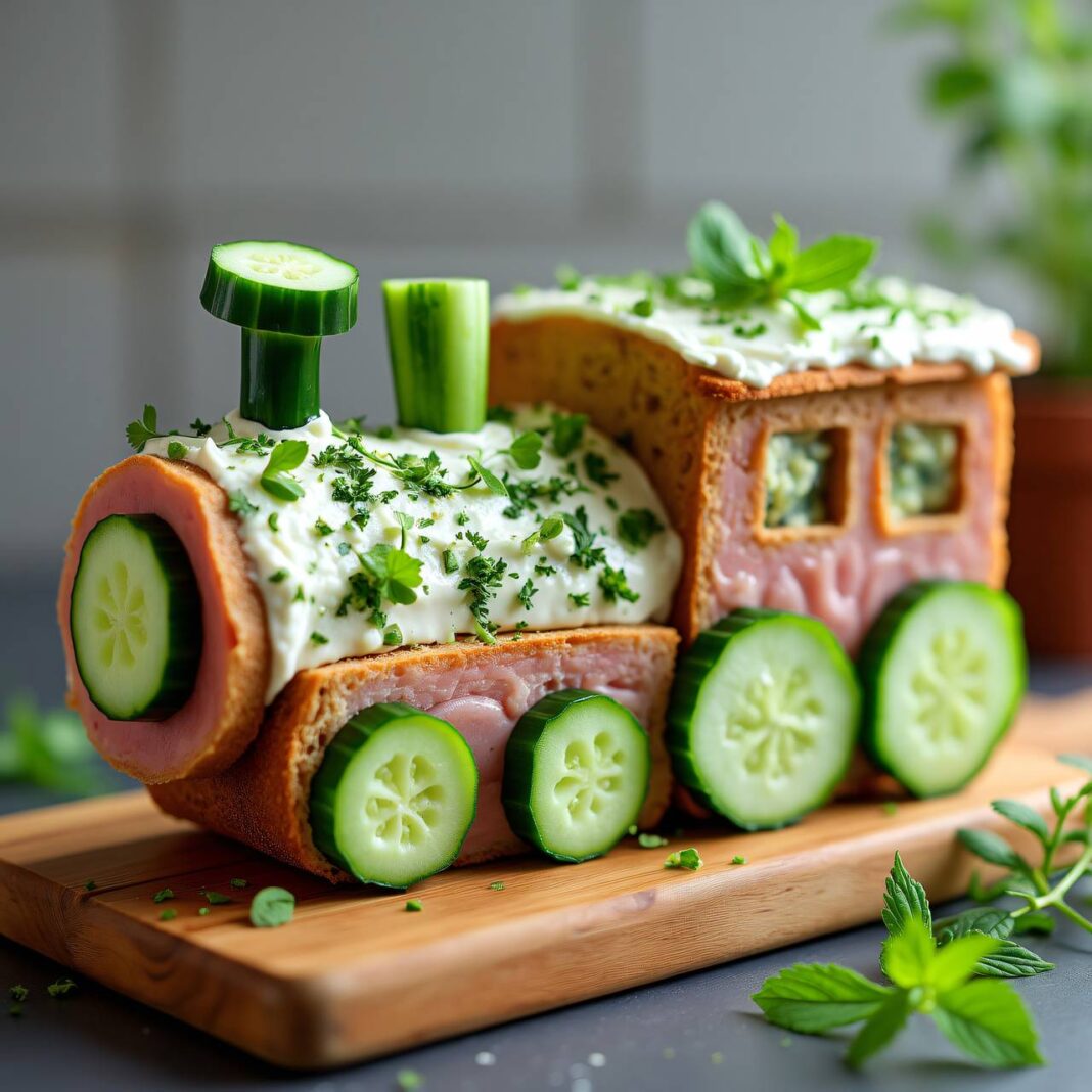 Gurken-Schinken-Brot „Zug“ Rezept Gurken-Schinken-Brot „Zug“ Rezept