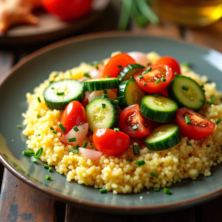 Gurkengemüse mit Couscous Rezept
