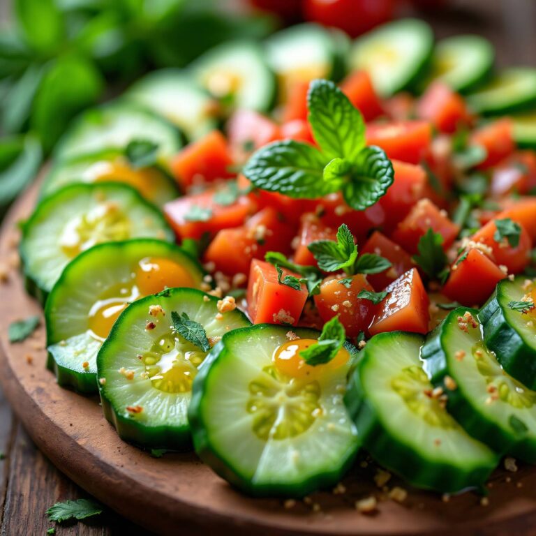 Gurkengemüse mit Pfefferminze Rezept