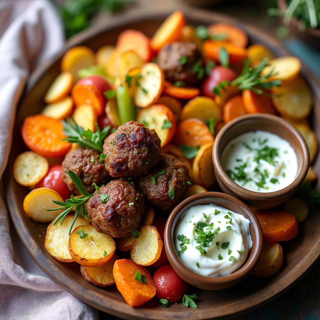 Hackbällchen auf Kartoffel-Chips Rezept Hackbällchen auf Kartoffel-Chips Rezept