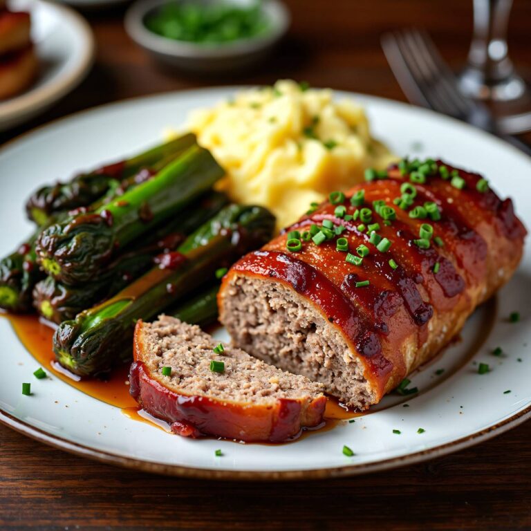 Hackbraten in knusprigem Speckmantel Rezept