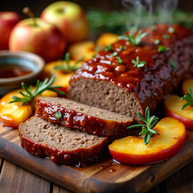 Hackbraten mit Honig-Äpfeln Rezept