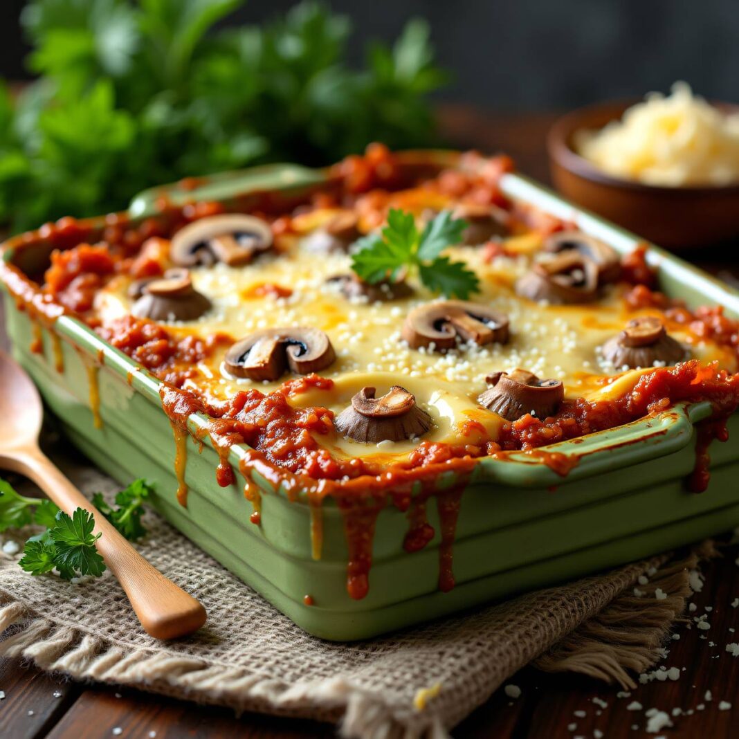 Hackfleisch-Champignon-Lasagne Rezept Hackfleisch-Champignon-Lasagne Rezept
