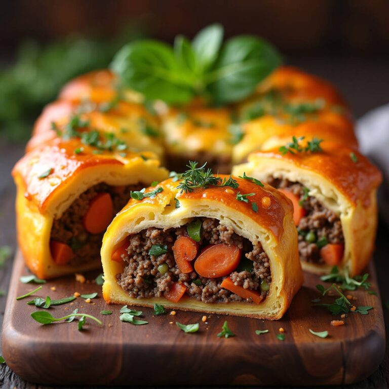 Hackfleisch-Gemüse-Blechkuchen Rezept