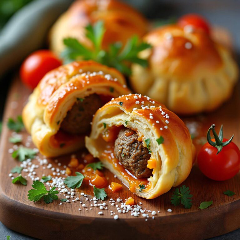 Hackkugeln im Schlafrock Rezept