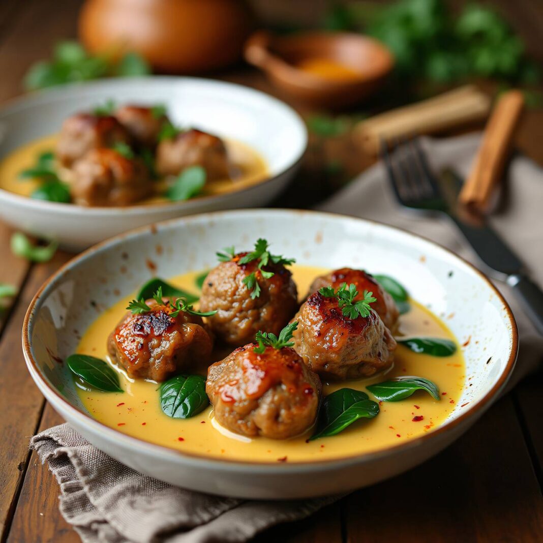 Hackkugeln in Gewürzmilch Rezept Hackkugeln in Gewürzmilch Rezept