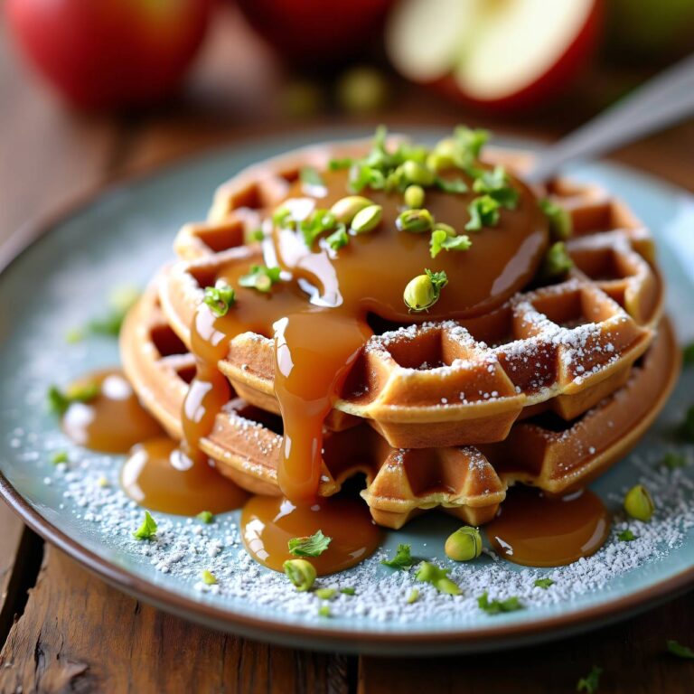 Haferflocken-Waffeln mit Apfelmus Rezept