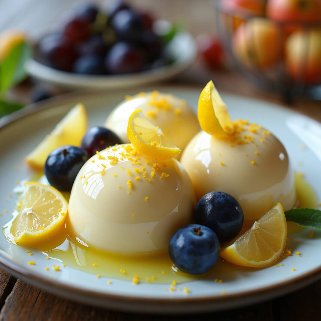Halbgefrorenes mit lauwarmen Trauben Rezept Halbgefrorenes mit lauwarmen Trauben Rezept