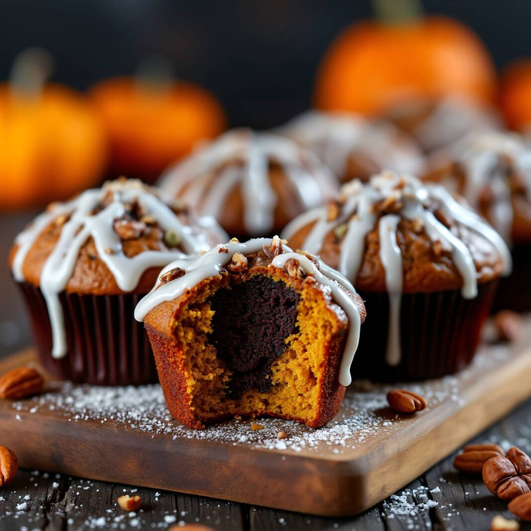 Halloween-Muffins (Kürbis-Nuss-Muffins) Rezept Halloween-Muffins (Kürbis-Nuss-Muffins) Rezept