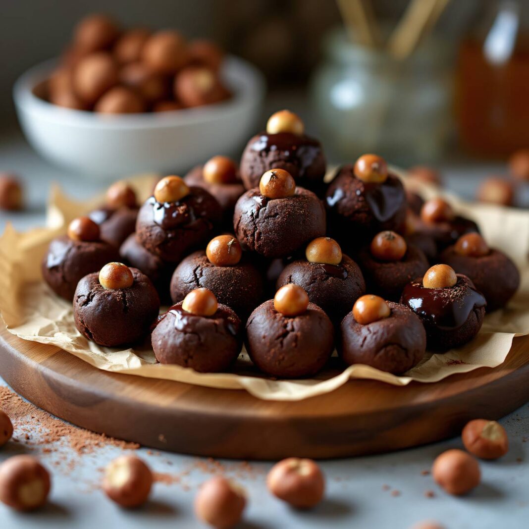 Haselnuss-Apfelmus-Kugeln (Low-Carb-Kekse) Rezept Haselnuss-Apfelmus-Kugeln (Low-Carb-Kekse) Rezept