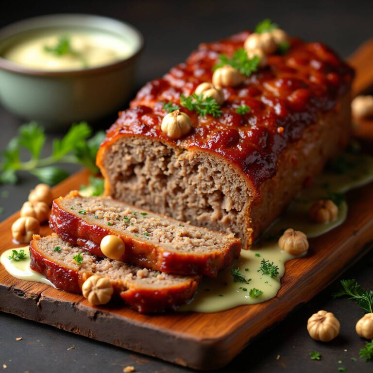 Haselnuss-Lauch-Hackbraten Rezept
