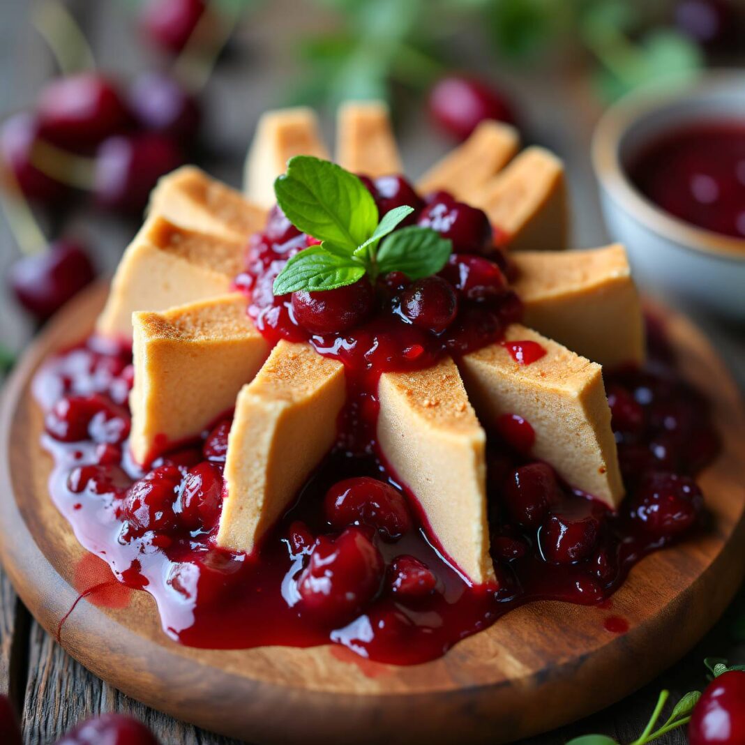 Haselnussparfait mit Kirschenkompott Rezept Haselnussparfait mit Kirschenkompott Rezept