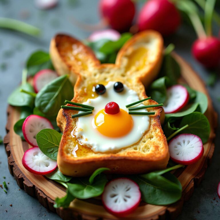 Hasen-Toast zu Frühlingssalat Rezept