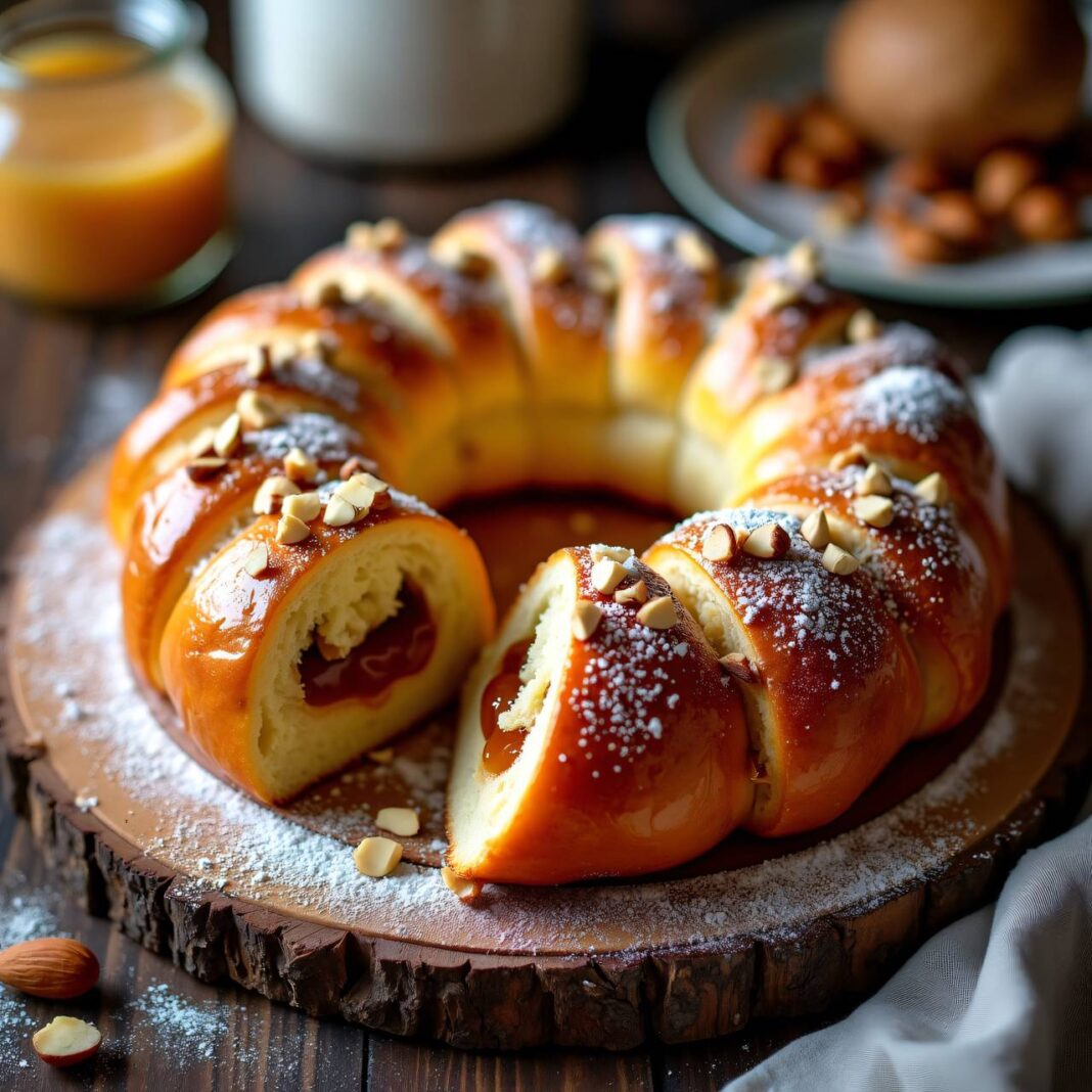 Hefekranz mit Nussfüllung Rezept Hefekranz mit Nussfüllung Rezept