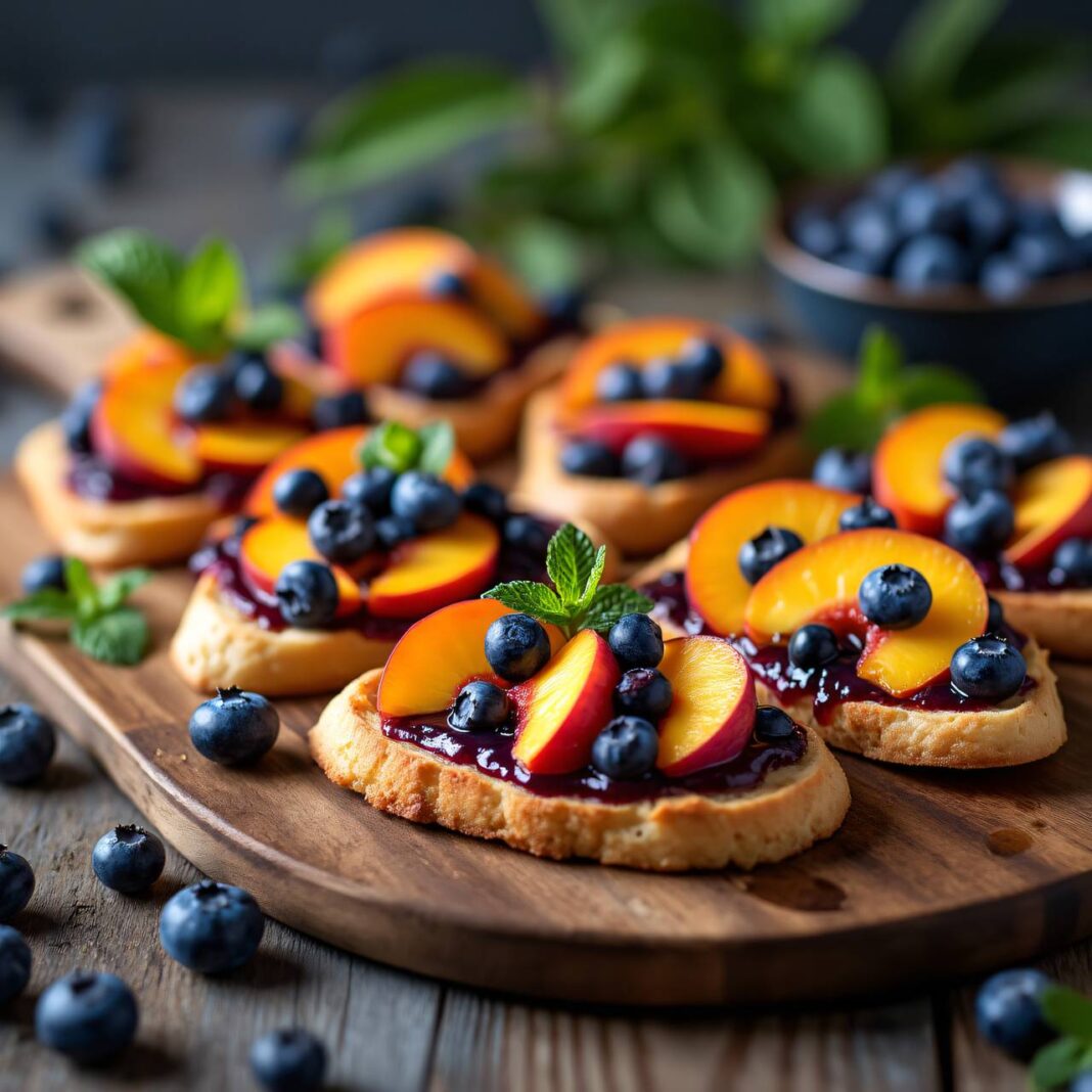 Heidelbeer-Nektarinen-Focaccias Rezept Heidelbeer-Nektarinen-Focaccias Rezept