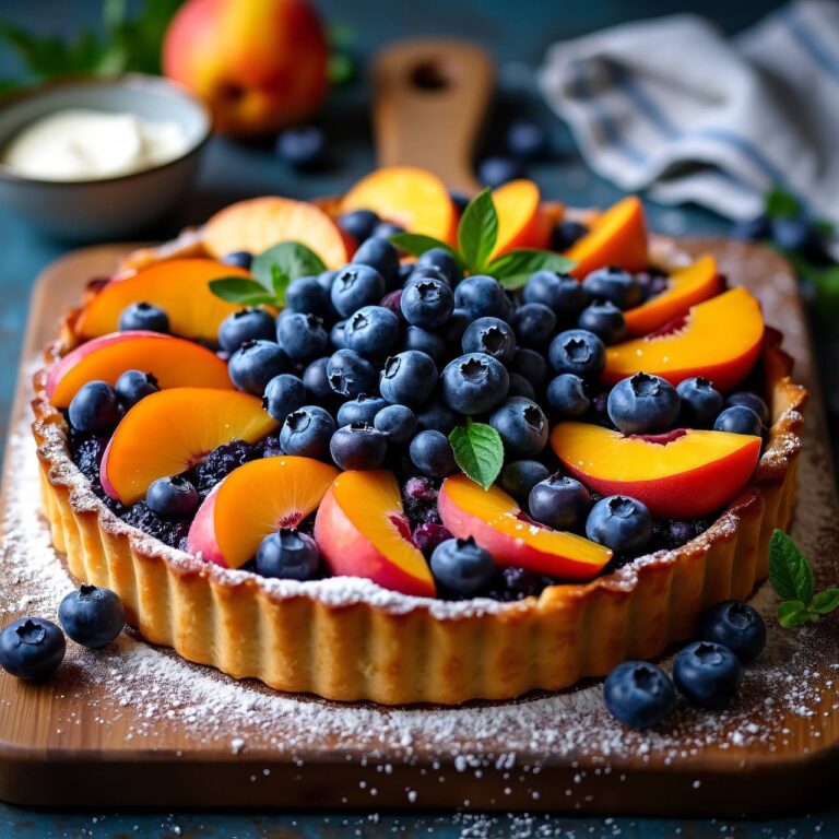 Heidelbeertarte mit Nektarinen Rezept