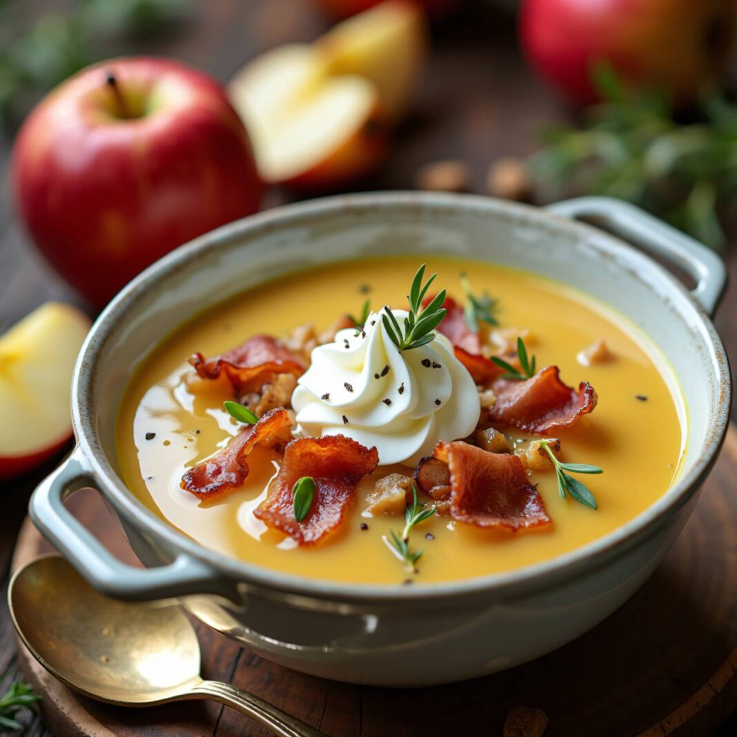 Herzhafte Apfel-Speck-Suppe Rezept Herzhafte Apfel-Speck-Suppe Rezept
