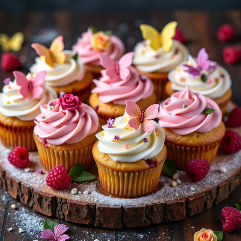 Himbeer-Cupcakes mit Frosting-Variationen Rezept