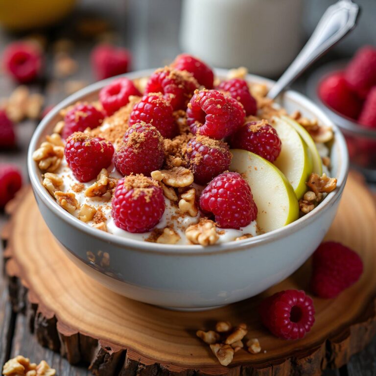 Himbeeren-Apfel-Müsli (Low Carb) Rezept