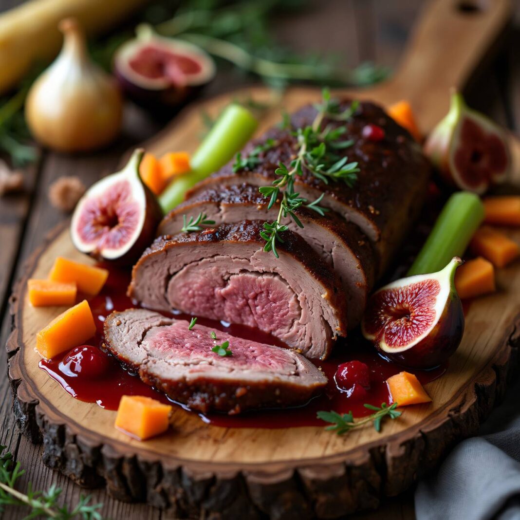 Hirschbraten in Buttermilch geschmort Rezept Hirschbraten in Buttermilch geschmort Rezept