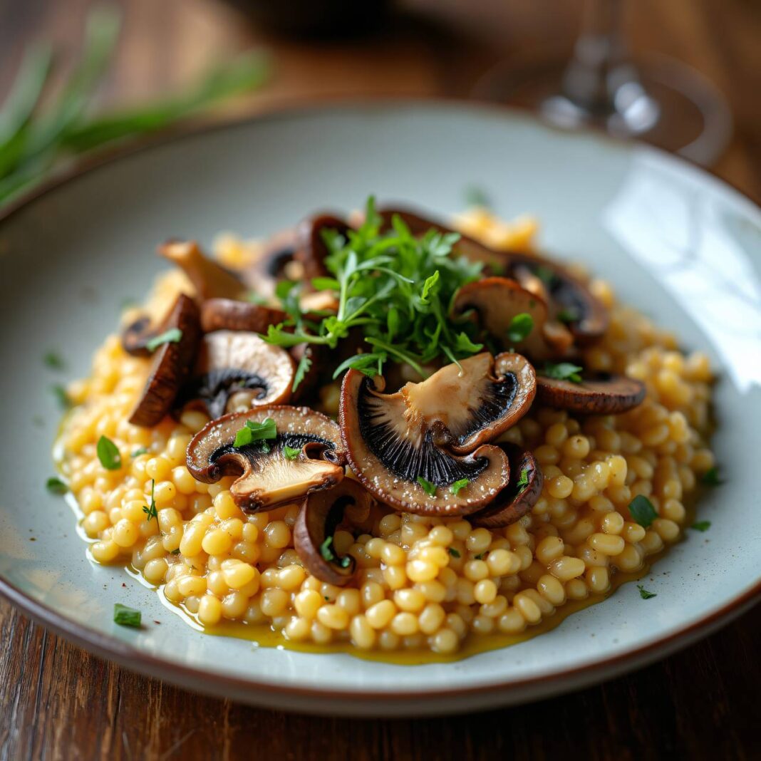 Hirsotto mit Pilzen Rezept Hirsotto mit Pilzen Rezept