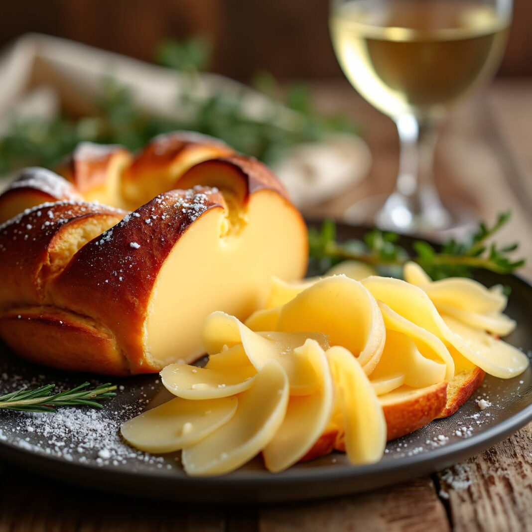 Hobelkäse mit Striezel und Weisswein Rezept Hobelkäse mit Striezel und Weisswein Rezept