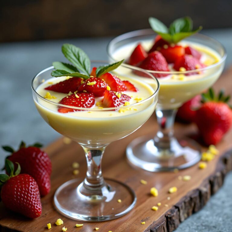 Holunder-Sabayon mit marinierten Erdbeeren Rezept