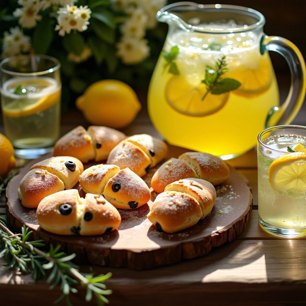 Holunderbowle mit Oliven-Fougasse Rezept Holunderbowle mit Oliven-Fougasse Rezept