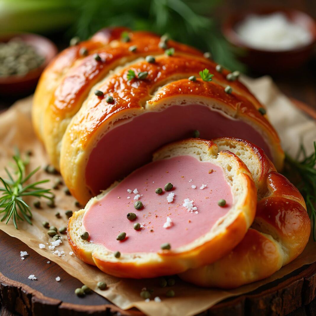 Honig-Fenchel-Schinken im Brotteig Rezept Honig-Fenchel-Schinken im Brotteig Rezept