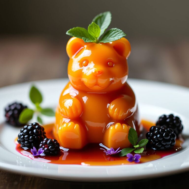 Honig-Pudding mit Brombeeren Rezept