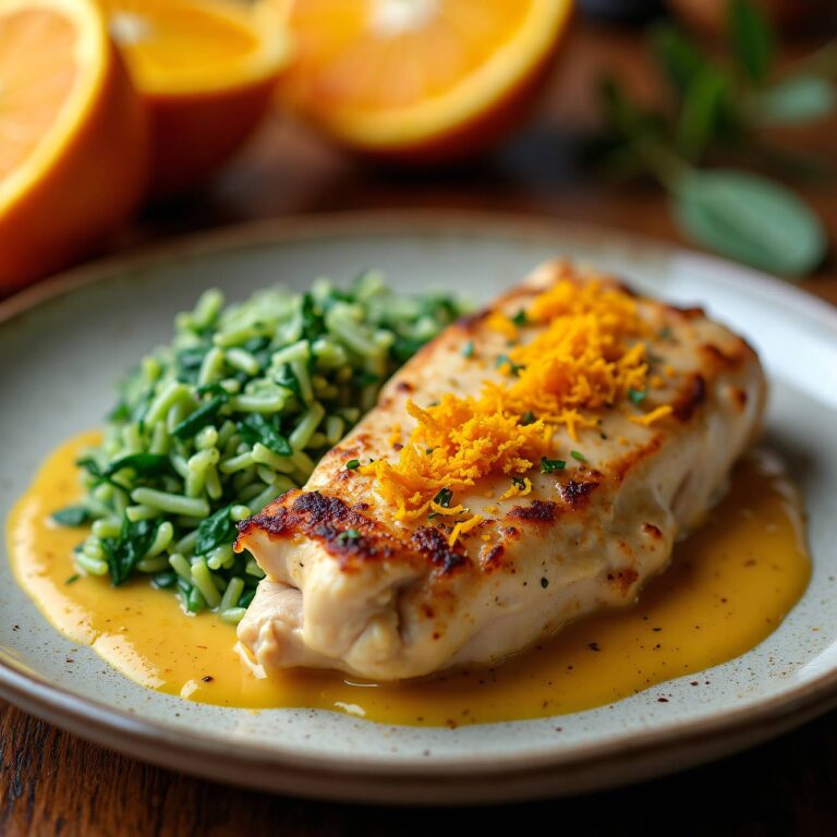 Hühner an Orangen-Sahnesauce Rezept