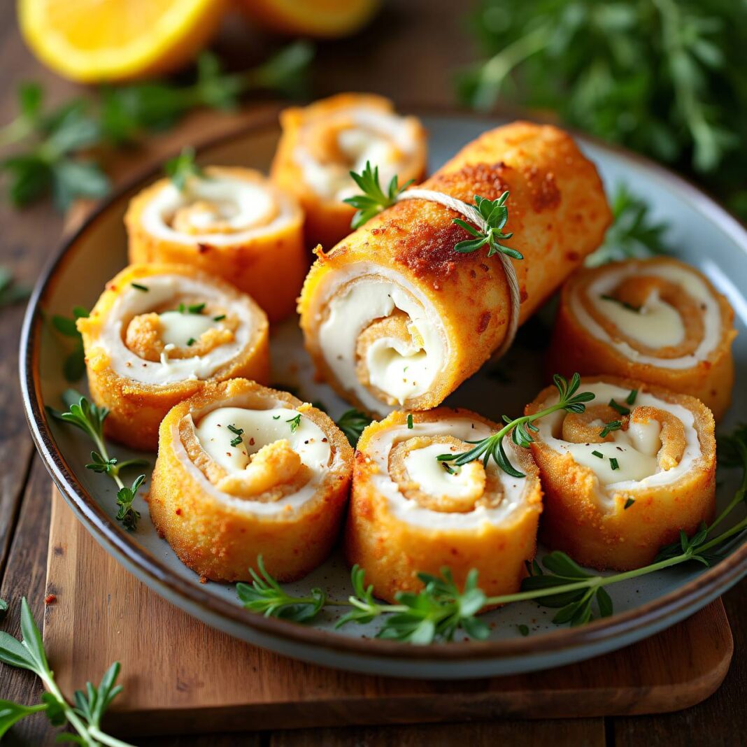 Hühner-Frischkäse-Rouladen Rezept Hühner-Frischkäse-Rouladen Rezept