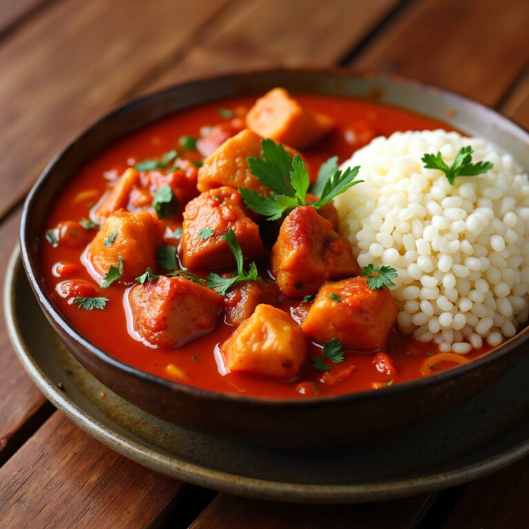 Hühner in Sauce mit weißem Mais Rezept