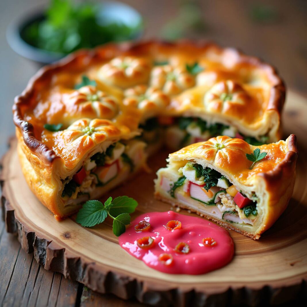 Hühner-Pastete mit Rhabarber-Coulis Rezept Hühner-Pastete mit Rhabarber-Coulis Rezept