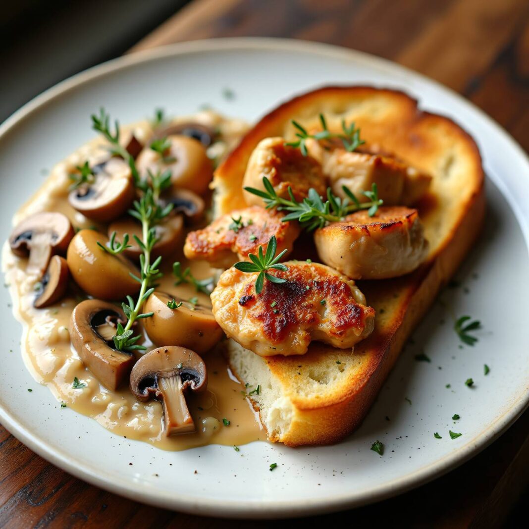 Hühner-Pilzschnitten Rezept Hühner-Pilzschnitten Rezept